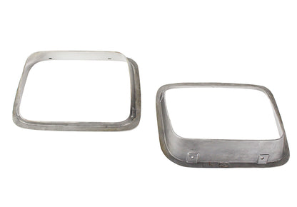 Jeep YJ Headlight Bezels Pair 87-95 Wrangler TJ Polished Silver Kentrol-2