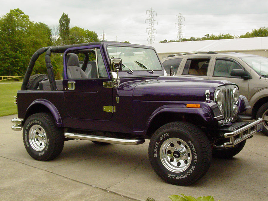 Kentrol Jeep CJ Headlight Bezels Pair 72-86 CJ Polished Silver Kentrol