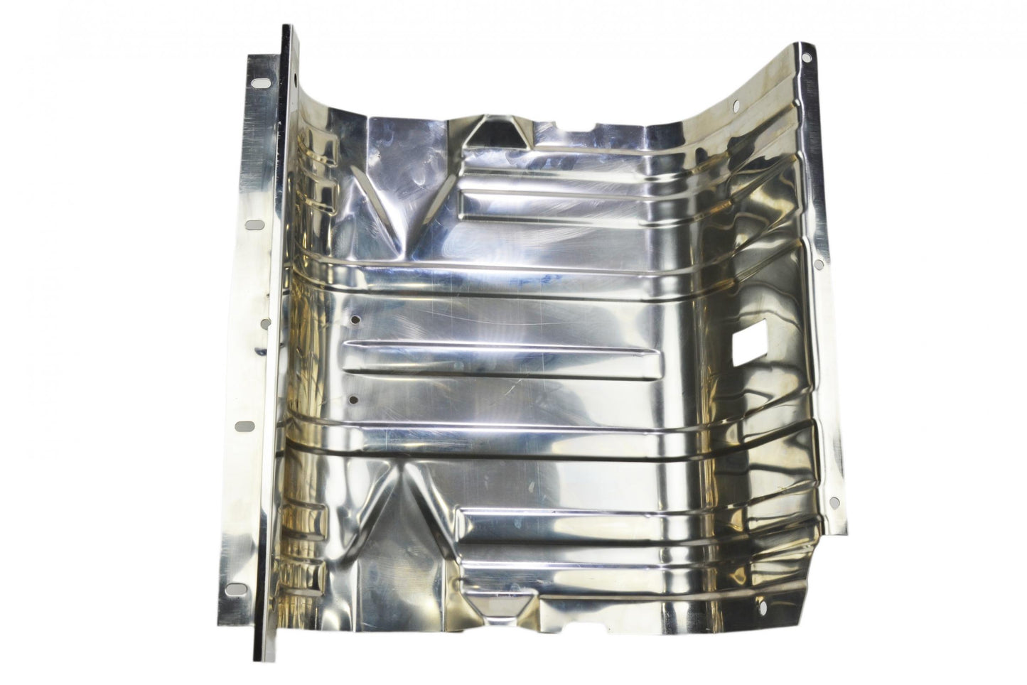 Kentrol Jeep CJ/YJ Gas Tank Skid Plate with strap 76-90 CJ and Wrangler YJ Polished Silver Kentrol