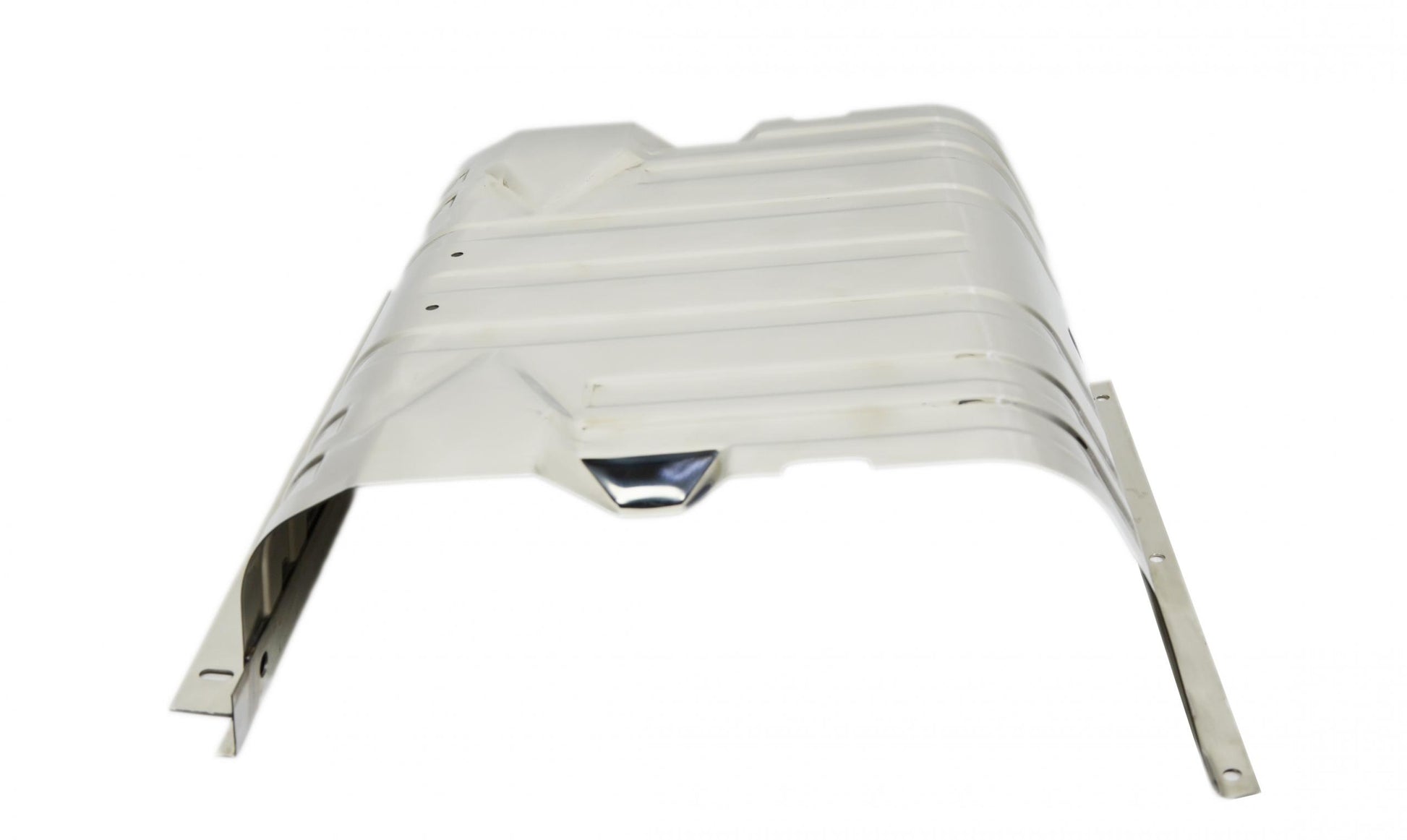 Kentrol Jeep CJ/YJ Gas Tank Skid Plate with strap 76-90 CJ and Wrangler YJ Polished Silver Kentrol