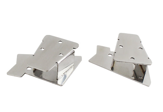 Jeep TJ Mirror Relocation Bracket Pair 03-06 Wrangler TJ Polished Silver Kentrol-1