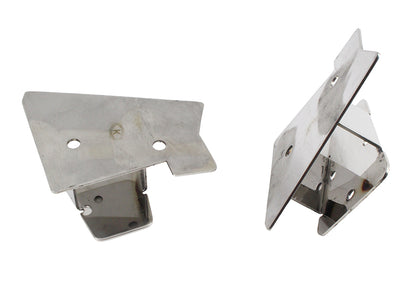 Jeep TJ Mirror Relocation Bracket Pair 03-06 Wrangler TJ Polished Silver Kentrol-2
