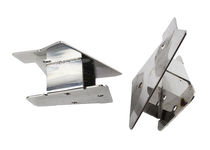 Jeep TJ Mirror Relocation Bracket Pair 03-06 Wrangler TJ Polished Silver Kentrol-3