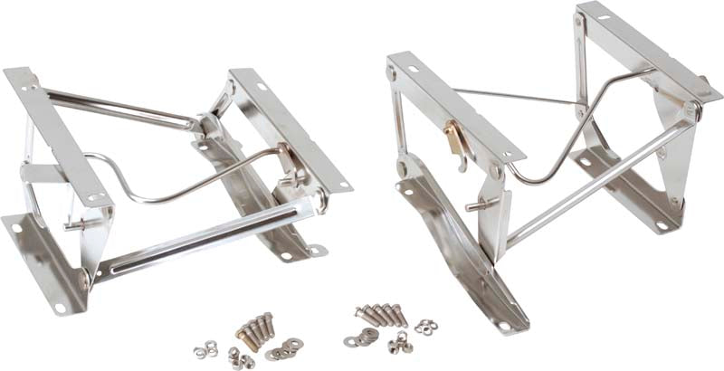 Kentrol Jeep CJ/YJ Seat Pedestals Pair 76-90 CJ and Wrangler YJ Polished Silver Kentrol