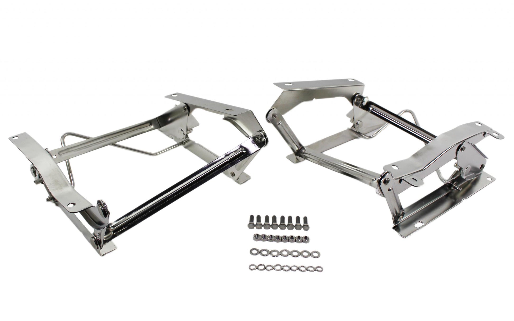 Jeep CJ/YJ Seat Pedestals Pair 76-90 CJ and Wrangler YJ Polished Silver Kentrol-1