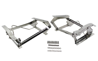 Jeep CJ/YJ Seat Pedestals Pair 76-90 CJ and Wrangler YJ Polished Silver Kentrol-1