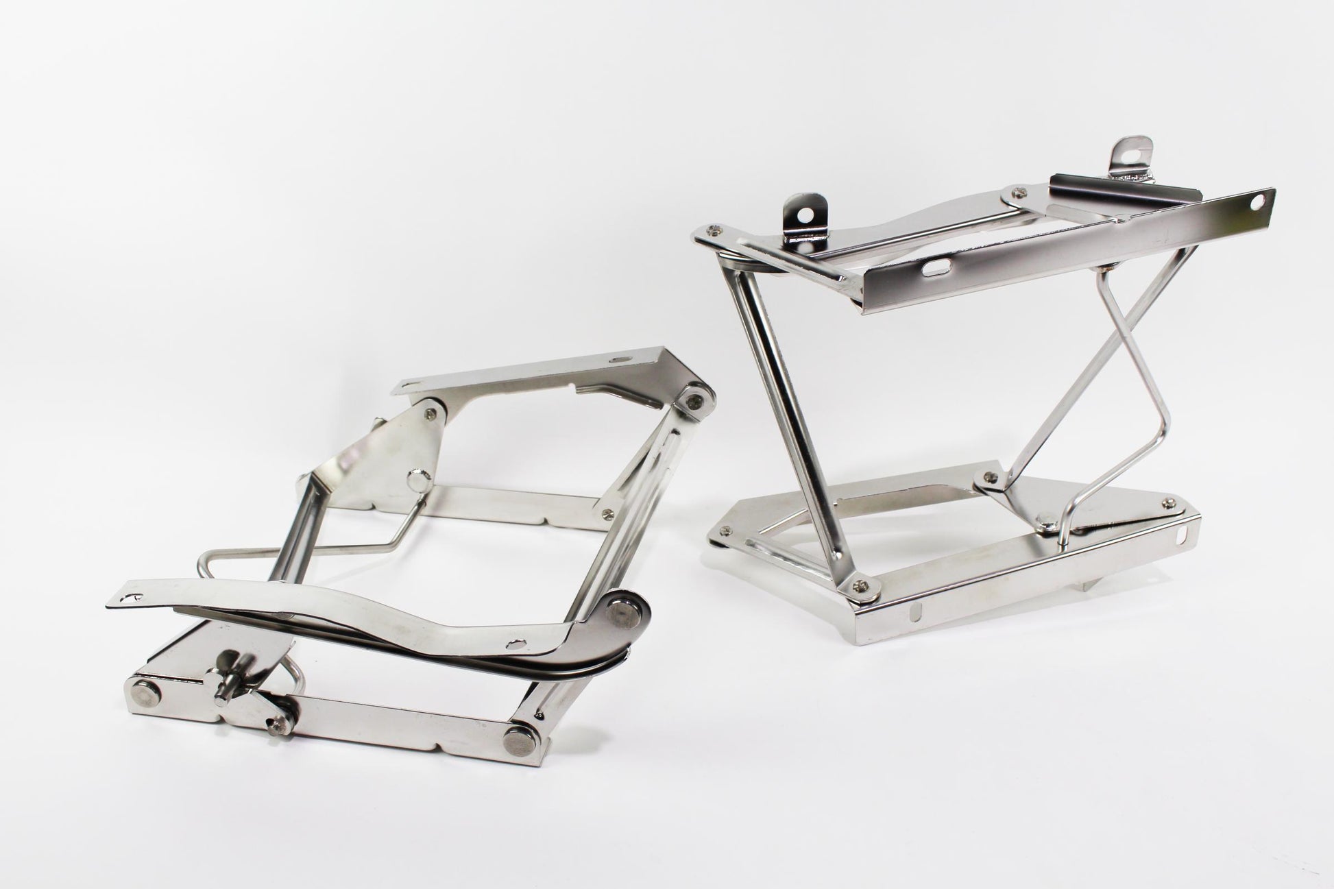 Jeep CJ/YJ Seat Pedestals Pair 76-90 CJ and Wrangler YJ Polished Silver Kentrol-2