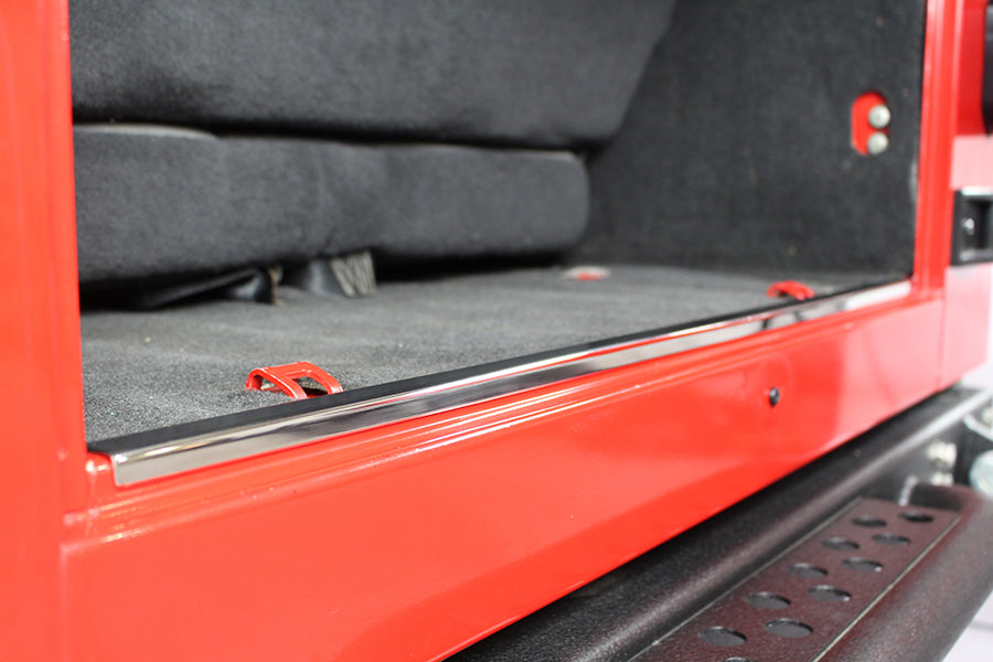 Kentrol Jeep YJ/TJ Inside Rear Body Protector 87-06 Wrangler TJ/YJ Polished Silver Kentrol