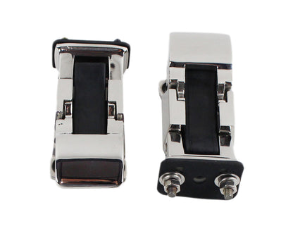 Jeep CJ/YJ Hood Catch Pair TJ Style 42-95 CJ and Wrangler YJ Polished Silver Kentrol-1