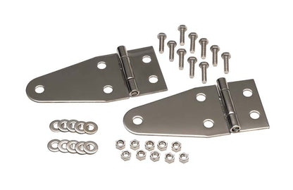 Jeep CJ/YJ Hood Kit With TJ Style Hood Catch 78-95 CJ and Wrangler YJ Polished Silver Kentrol-2