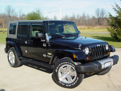 Jeep JK Hood Catch Pair 07-18 Wrangler JK Polished Silver Kentrol-5