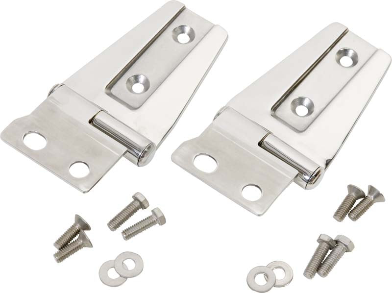 Kentrol Jeep JK Hood Hinge Pair 07-18 Wrangler JK Polished Silver Kentrol
