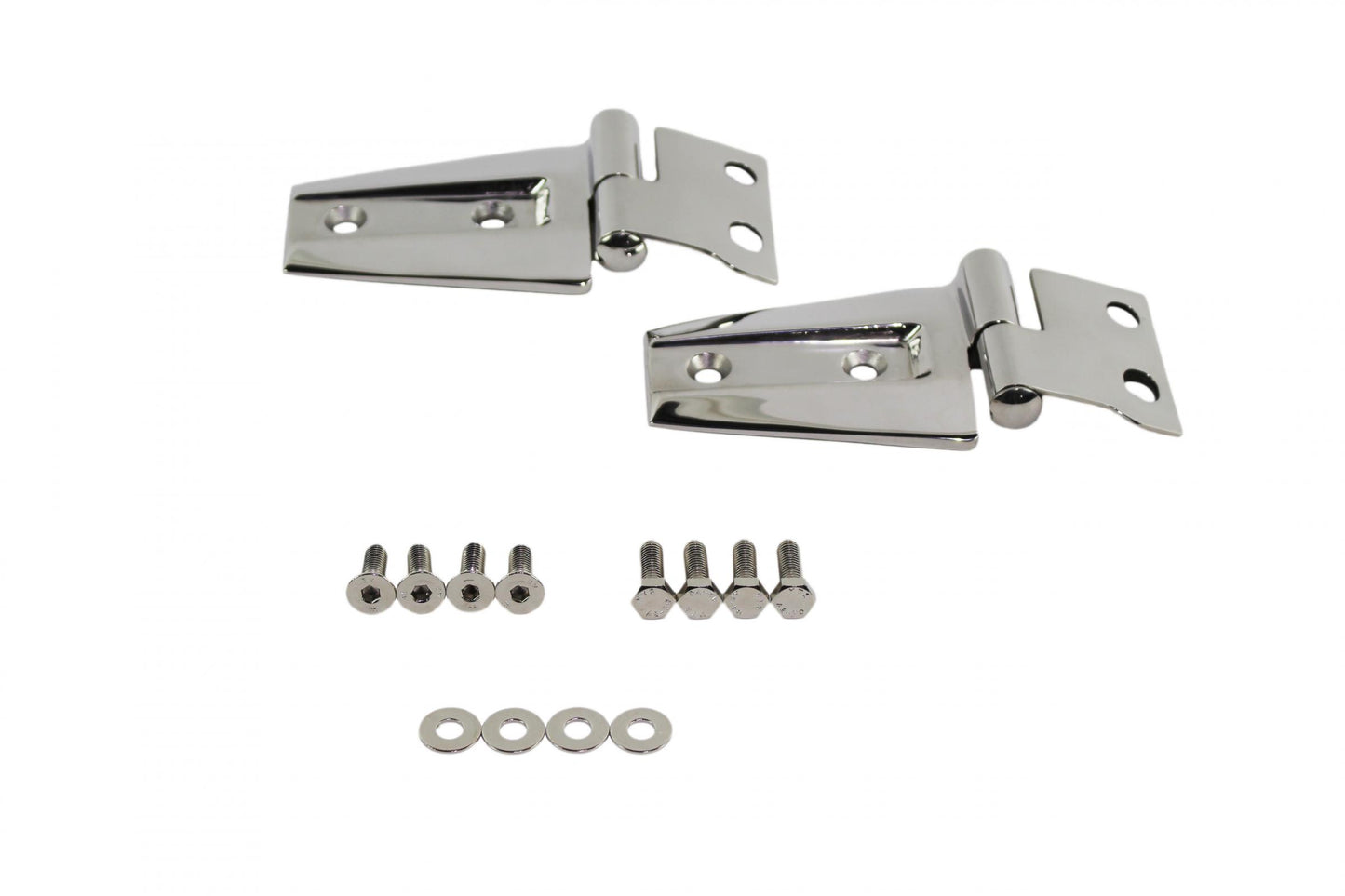 Kentrol Jeep JK Hood Hinge Pair 07-18 Wrangler JK Polished Silver Kentrol