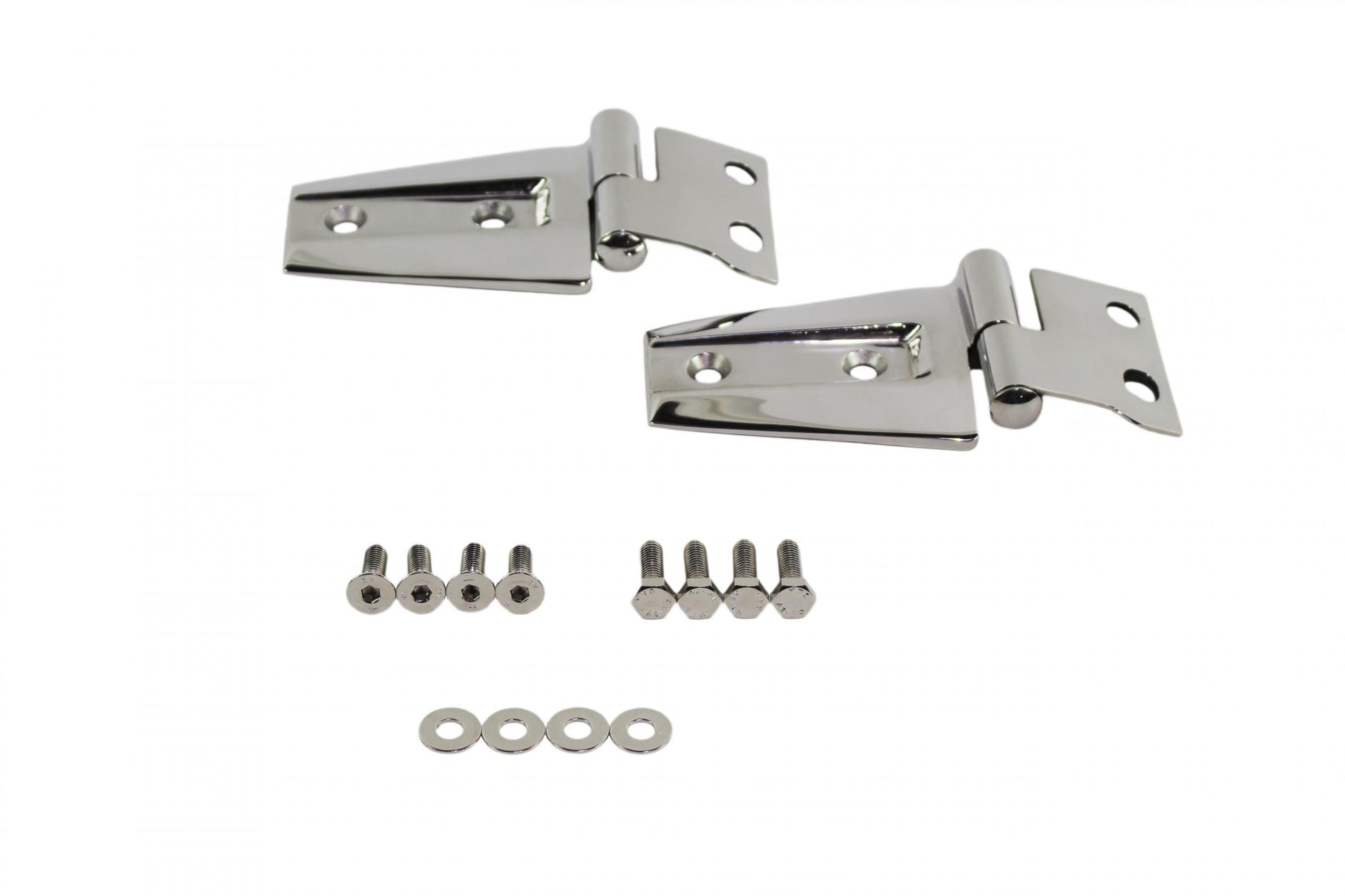 Kentrol Jeep JK Hood Hinge Pair 07-18 Wrangler JK Polished Silver Kentrol