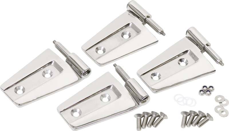 Kentrol Jeep JK Door Hinge Set 4 Pieces 2 Door 07-18 Wrangler JK Polished Silver Kentrol