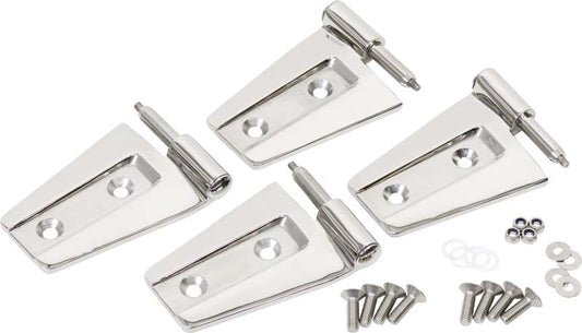 Kentrol Jeep JK Door Hinge Set 4 Pieces 2 Door 07-18 Wrangler JK Polished Silver Kentrol