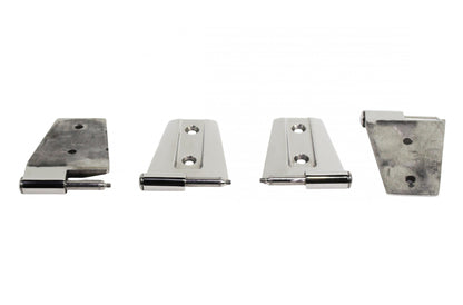 Jeep JK Door Hinge Set 4 Pieces 2 Door 07-18 Wrangler JK Polished Silver Kentrol-2