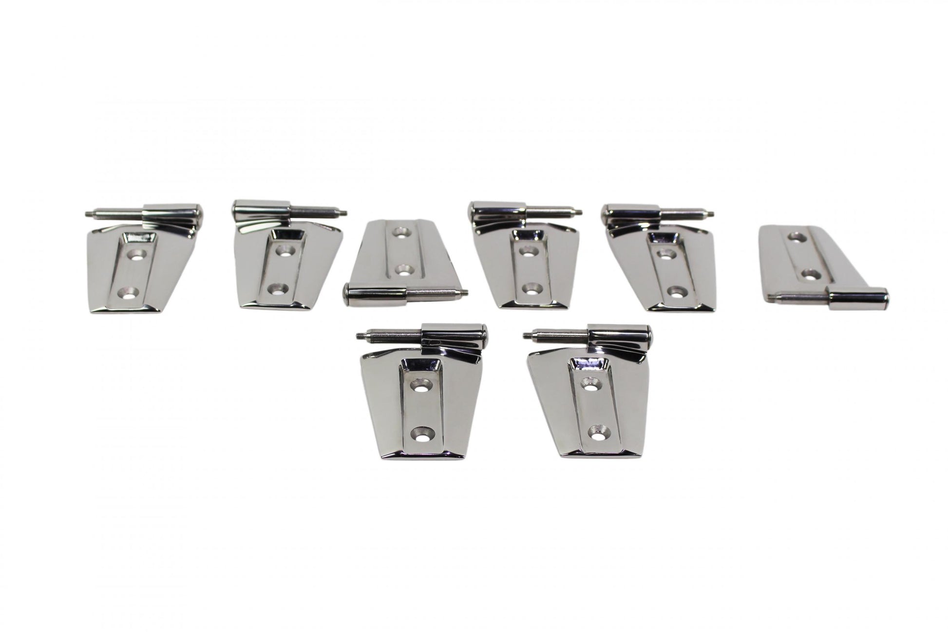 Kentrol Jeep JK Door Hinge Set 8 Pieces 4 Door 07-18 Wrangler JK Polished Silver Kentrol