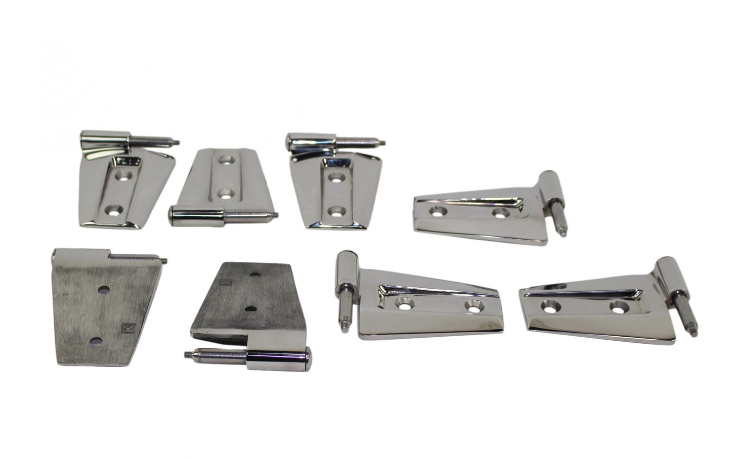 Kentrol Jeep JK Door Hinge Set 8 Pieces 4 Door 07-18 Wrangler JK Polished Silver Kentrol