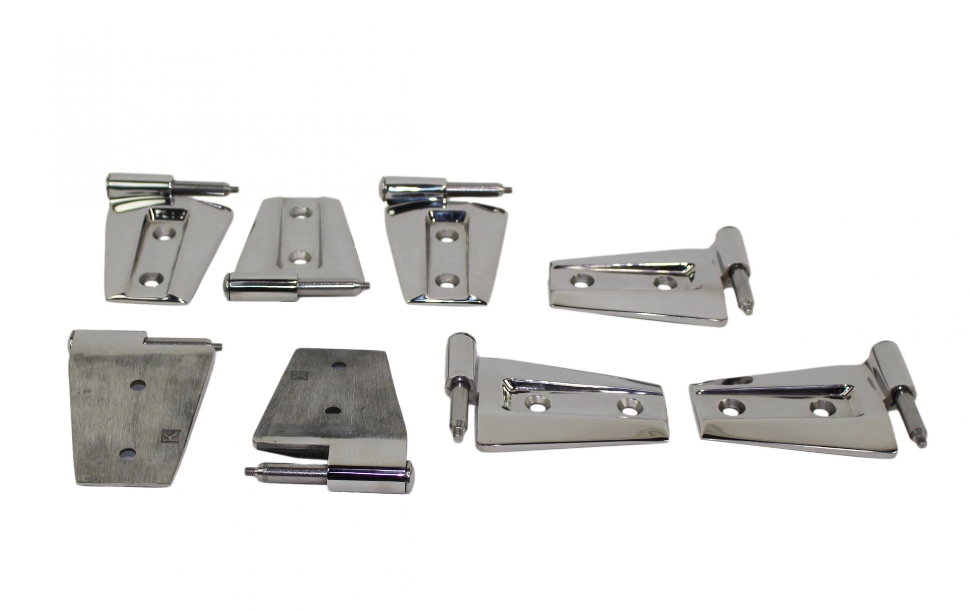 Kentrol Jeep JK Door Hinge Set 8 Pieces 4 Door 07-18 Wrangler JK Polished Silver Kentrol