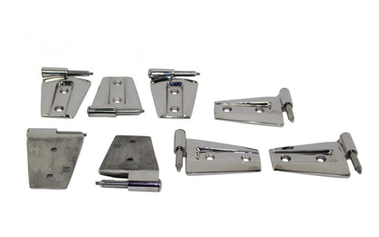 Jeep JK Door Hinge Set 8 Pieces 4 Door 07-18 Wrangler JK Polished Silver Kentrol-3