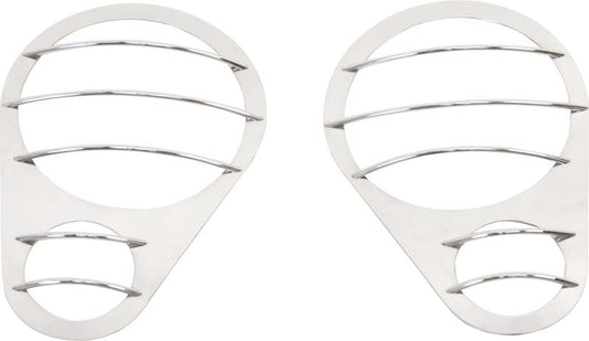 Kentrol Jeep JK Headlight Guards Pair 07-18 Wrangler JK Polished Silver Kentrol