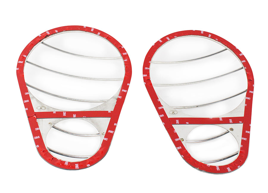 Kentrol Jeep JK Headlight Guards Pair 07-18 Wrangler JK Polished Silver Kentrol