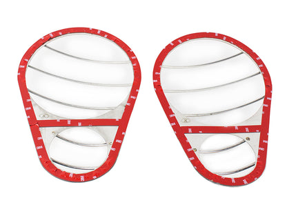 Jeep JK Headlight Guards Pair 07-18 Wrangler JK Polished Silver Kentrol-2