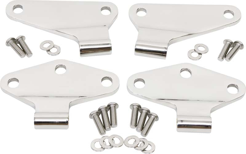 Kentrol Jeep JK Body Door Hinge Set 4 Pieces 2 Door 07-18 Wrangler JK Polished Silver Kentrol