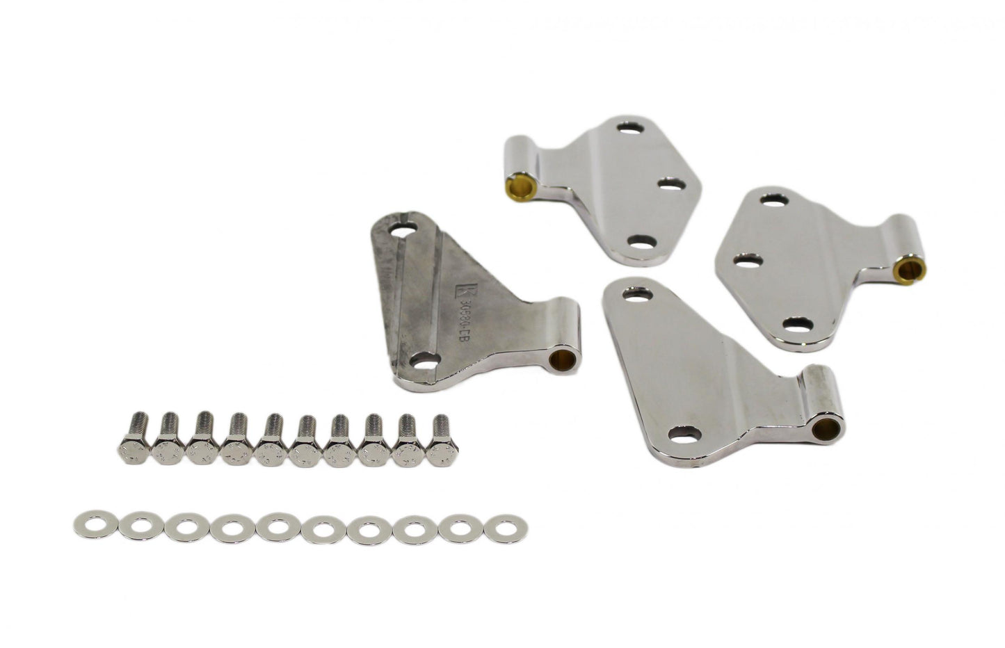 Kentrol Jeep JK Body Door Hinge Set 4 Pieces 2 Door 07-18 Wrangler JK Polished Silver Kentrol