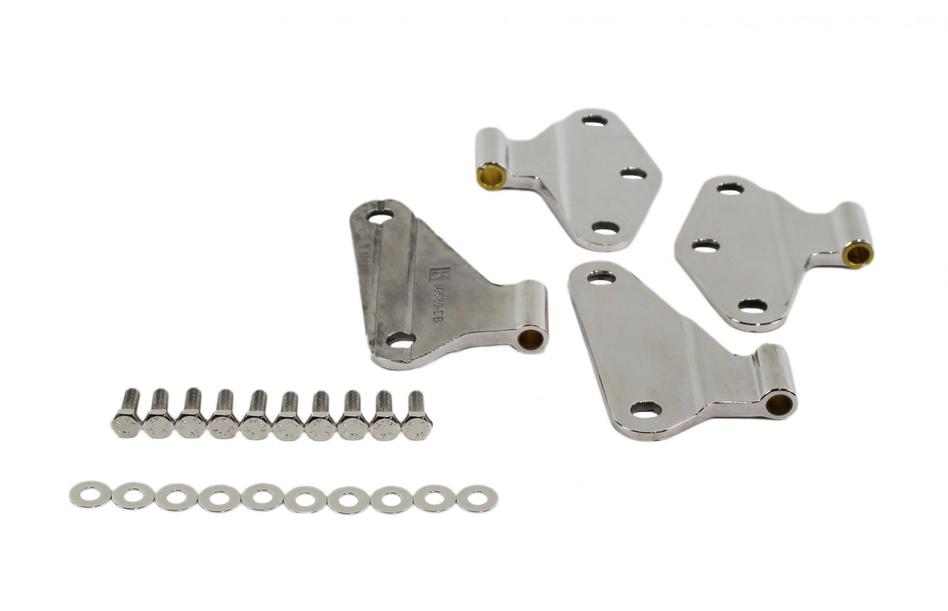 Kentrol Jeep JK Body Door Hinge Set 4 Pieces 2 Door 07-18 Wrangler JK Polished Silver Kentrol