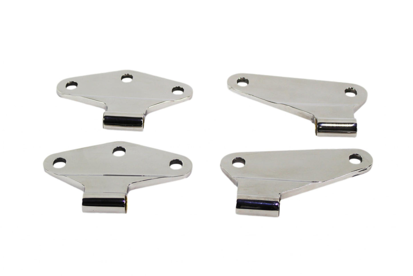 Kentrol Jeep JK Body Door Hinge Set 4 Pieces 2 Door 07-18 Wrangler JK Polished Silver Kentrol