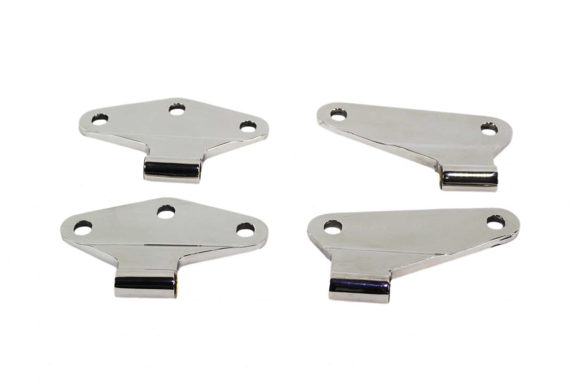 Kentrol Jeep JK Body Door Hinge Set 4 Pieces 2 Door 07-18 Wrangler JK Polished Silver Kentrol