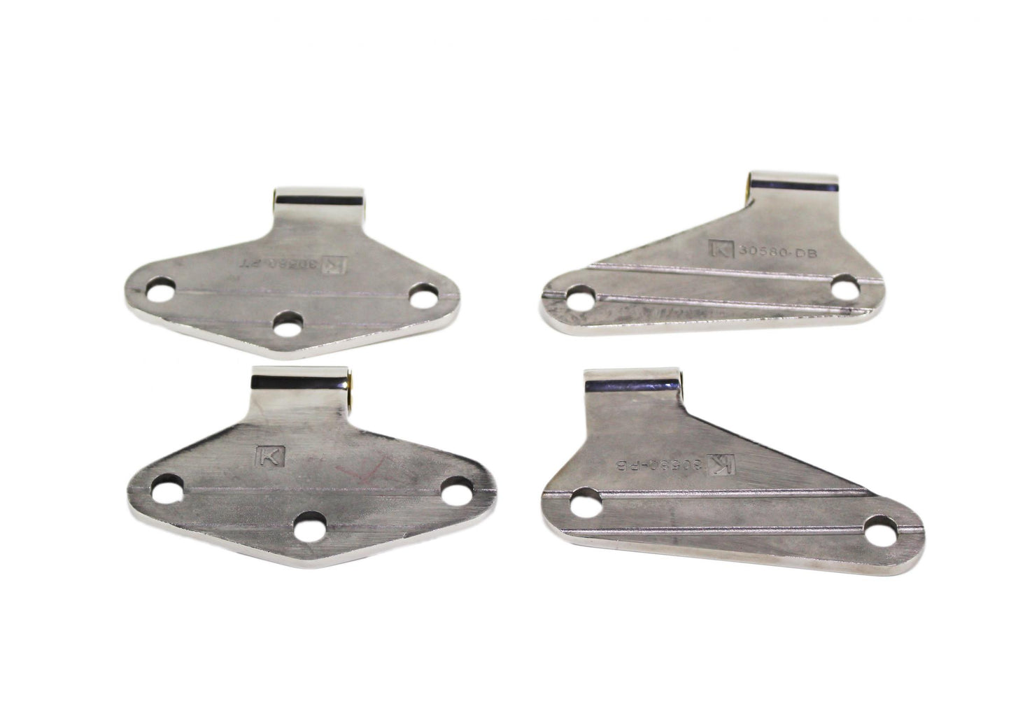 Kentrol Jeep JK Body Door Hinge Set 4 Pieces 2 Door 07-18 Wrangler JK Polished Silver Kentrol