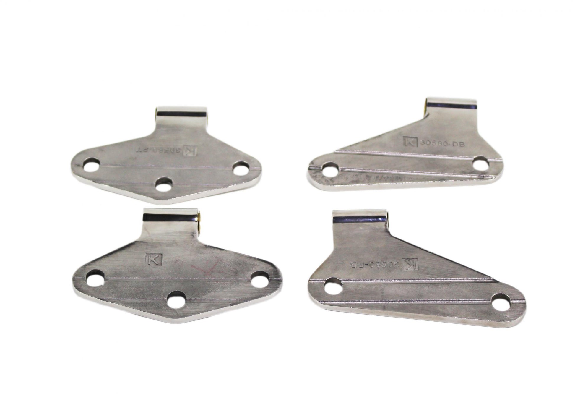 Kentrol Jeep JK Body Door Hinge Set 4 Pieces 2 Door 07-18 Wrangler JK Polished Silver Kentrol