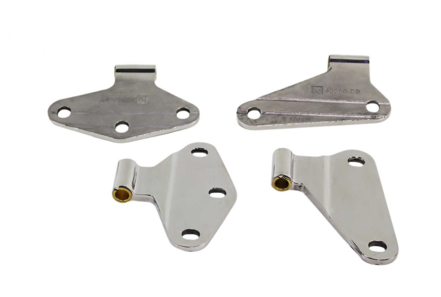 Kentrol Jeep JK Body Door Hinge Set 4 Pieces 2 Door 07-18 Wrangler JK Polished Silver Kentrol