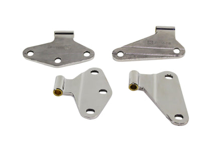 Jeep JK Body Door Hinge Set 4 Pieces 2 Door 07-18 Wrangler JK Polished Silver Kentrol-4