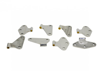 Jeep JK Body Door Hinge Set 8 Pieces 4 Door 07-18 Wrangler JK Polished Silver Kentrol-1
