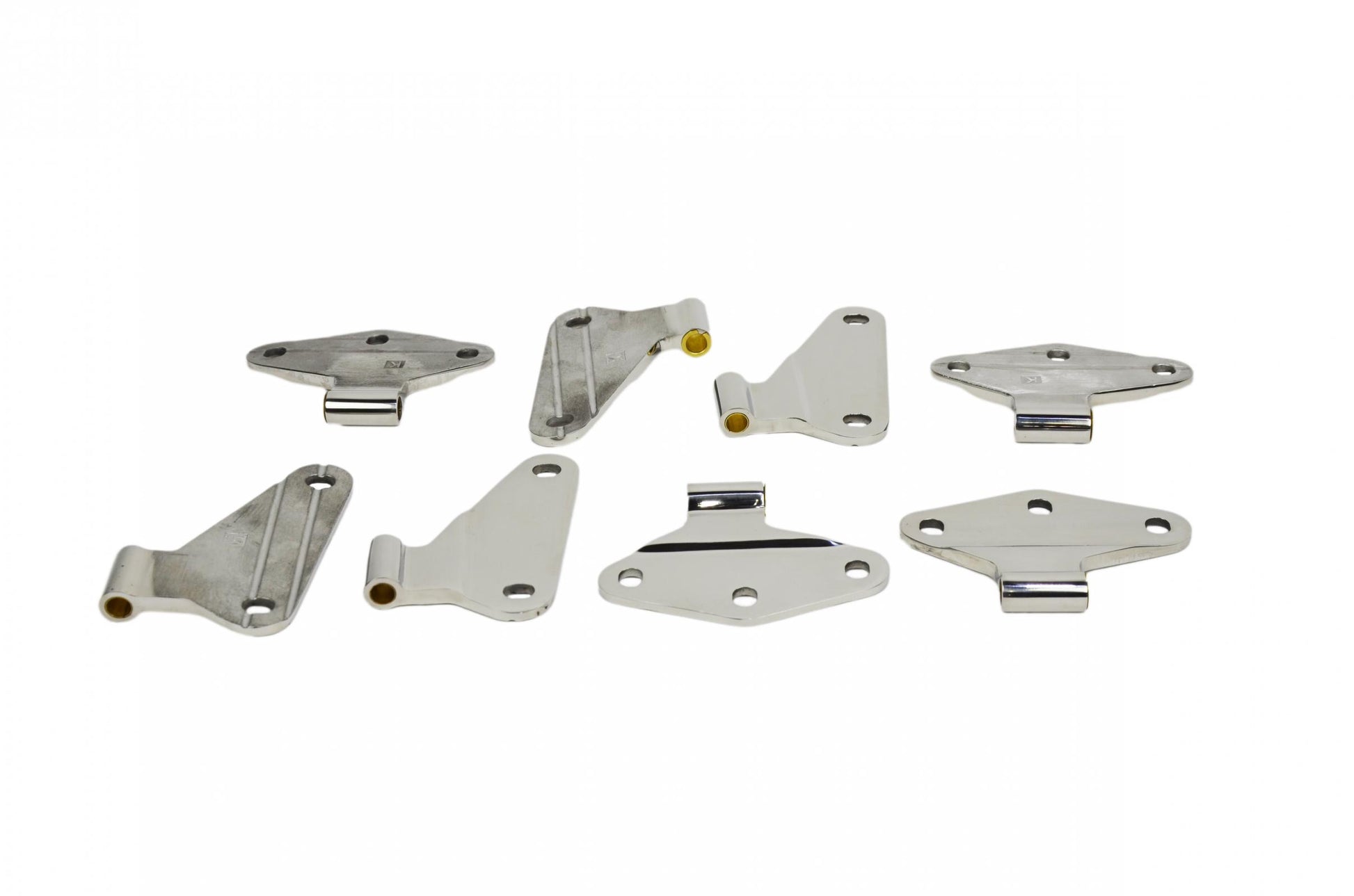 Kentrol Jeep JK Body Door Hinge Set 8 Pieces 4 Door 07-18 Wrangler JK Polished Silver Kentrol