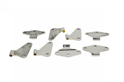 Jeep JK Body Door Hinge Set 8 Pieces 4 Door 07-18 Wrangler JK Polished Silver Kentrol-2