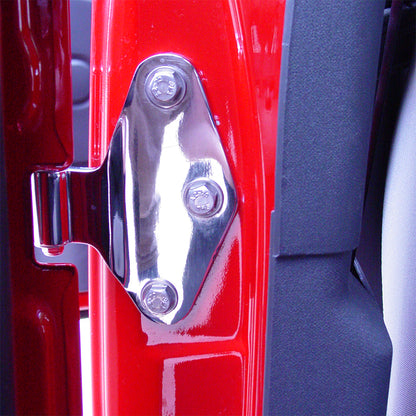 Jeep JK Body Door Hinge Set 8 Pieces 4 Door 07-18 Wrangler JK Polished Silver Kentrol-5