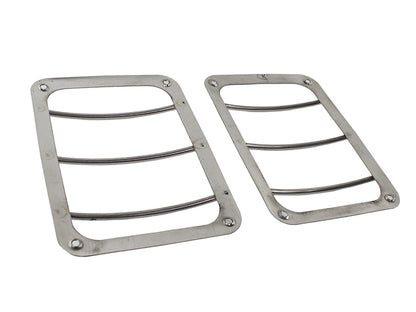 Jeep JK Taillight Guard Pair 07-18 Wrangler JK Polished Silver Kentrol-3