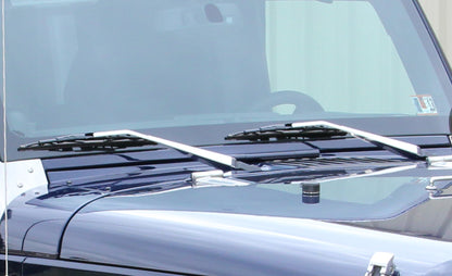 Jeep JK Windshield Wiper Arms Pair 07-18 Wrangler JK Polished Silver Kentrol-4