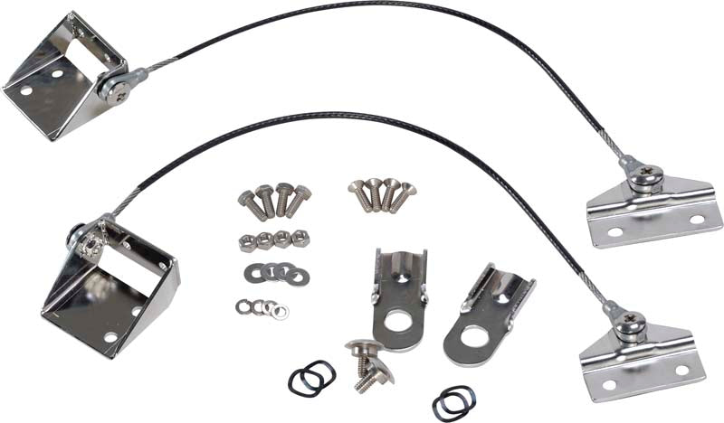 Kentrol Jeep CJ Tailgate Pivot Latch Assembly Fiberglass Body 76-86 CJ Polished Silver Kentrol