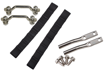 Jeep TJ Polished Stainless Door Strap Kit For Wrangler TJ Polished Stainless Steel Kentrol-7