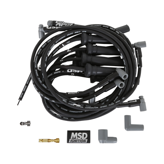 Wire Set Super Conductor, Bb Chevy W/Front Drive & Pro Stock Zr1 Boots MSD Ignition