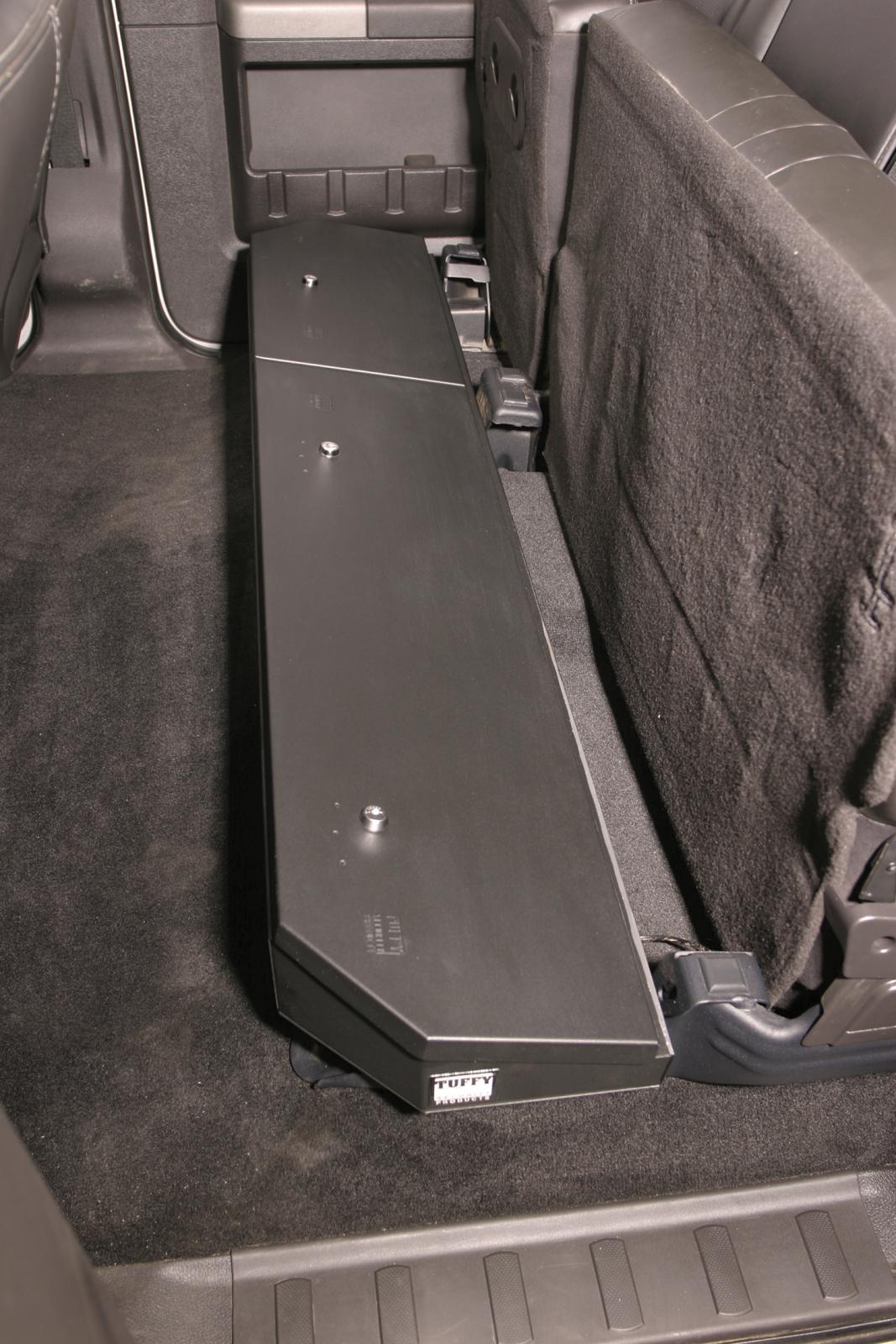 Rear Underseat Lockbox - 03-16 F-250/350/450/550 Super Duty w/ Crew Cab Requires Removal of Factory Underseat Trays/Boxes Black Products Tuffy Security-5