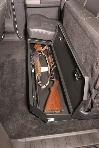 Rear Underseat Lockbox - 03-16 F-250/350/450/550 Super Duty w/ Crew Cab Requires Removal of Factory Underseat Trays/Boxes Black Products Tuffy Security-3