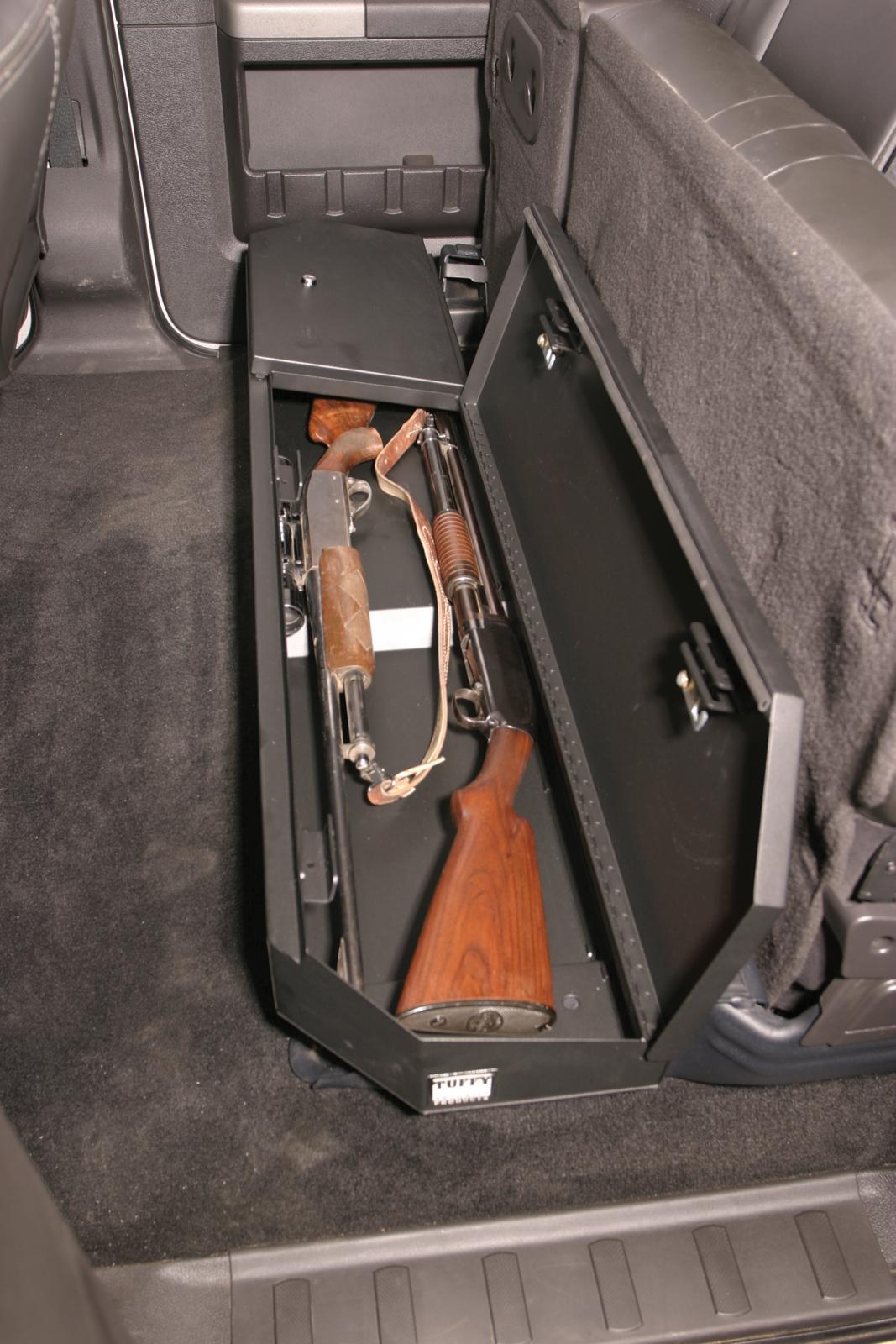 Rear Underseat Lockbox - 03-16 F-250/350/450/550 Super Duty w/ Crew Cab Requires Removal of Factory Underseat Trays/Boxes Black Products Tuffy Security-4