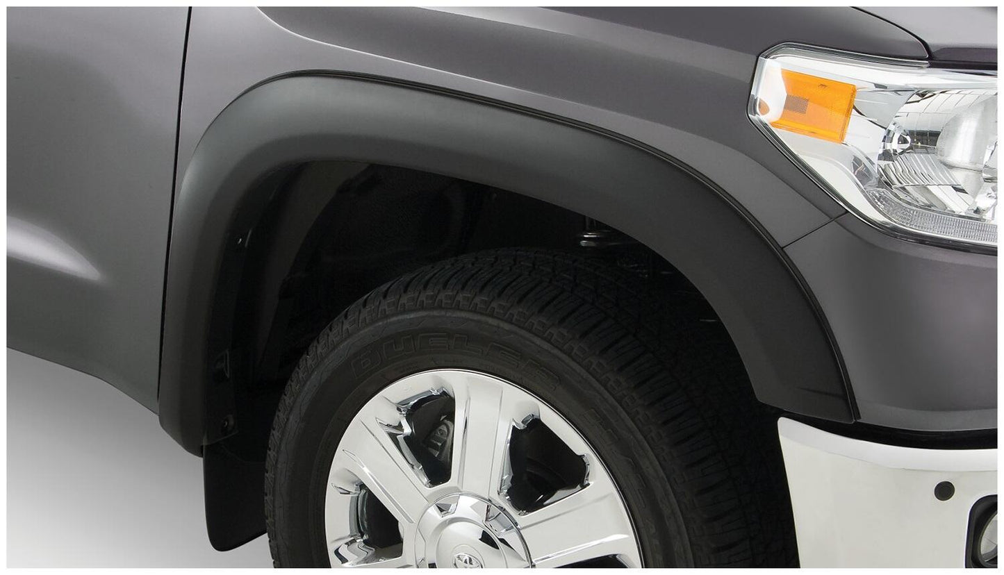 Black OE Style Smooth Finish 4-Piece Fender Flare Set For 2007-2013 Toyota Tundra W/O Factory Mudflap Bushwacker